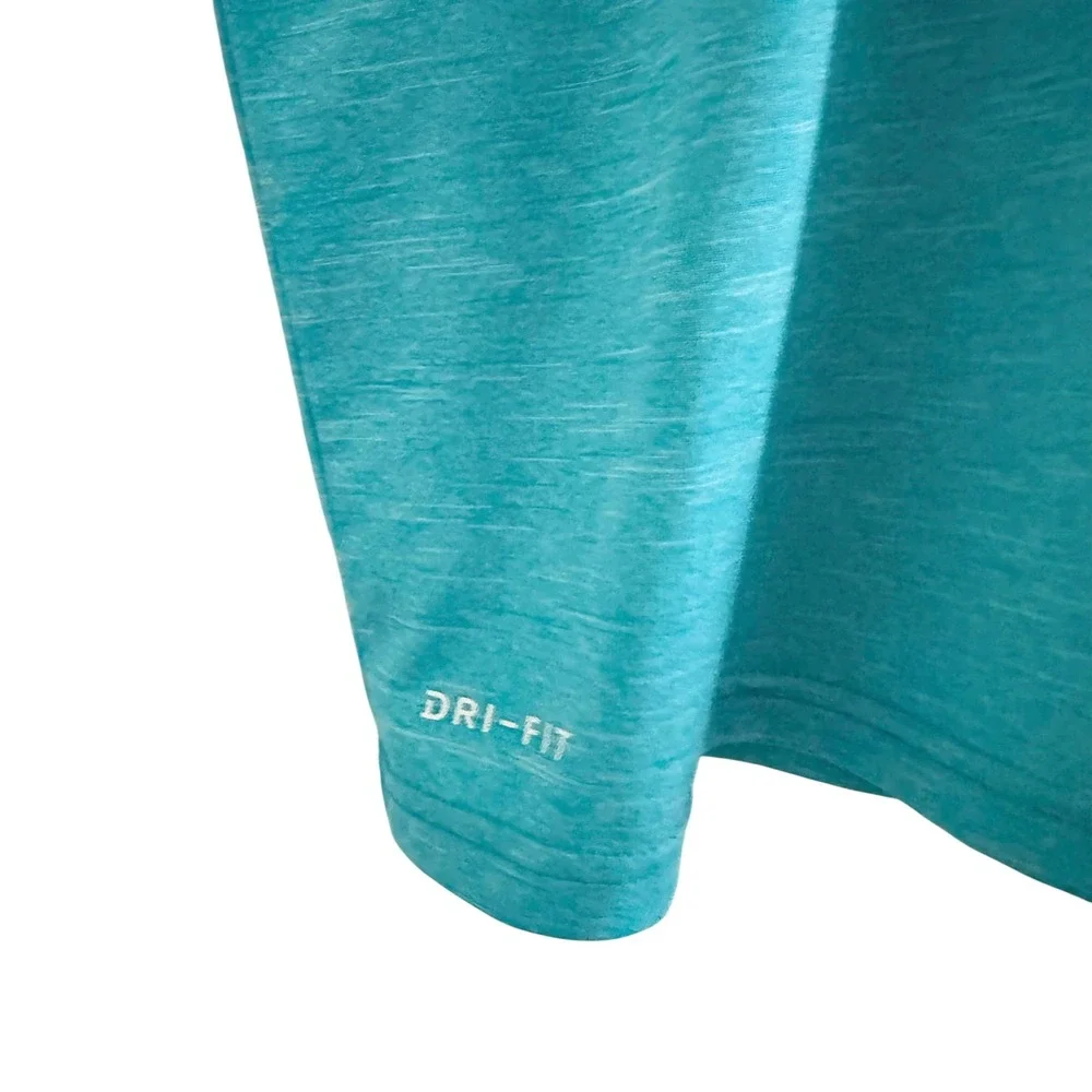 Nike Swim Rash Guard Mens Small Teal Excellent Dri-FIT UPF 40+ Short Sleeve Tee